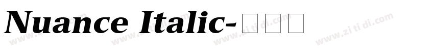 Nuance Italic字体转换